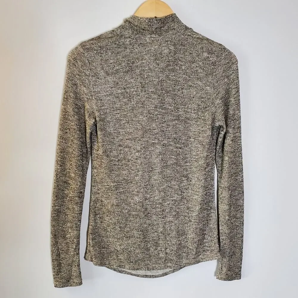 Anthropologie Deletta Metallic Cowl Neck Casual Sweater Size XS Great condition